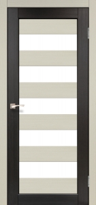 Двери межкомнатные Korfad Porto Combi PС-04 Дуб белёный-Венге - Днепр